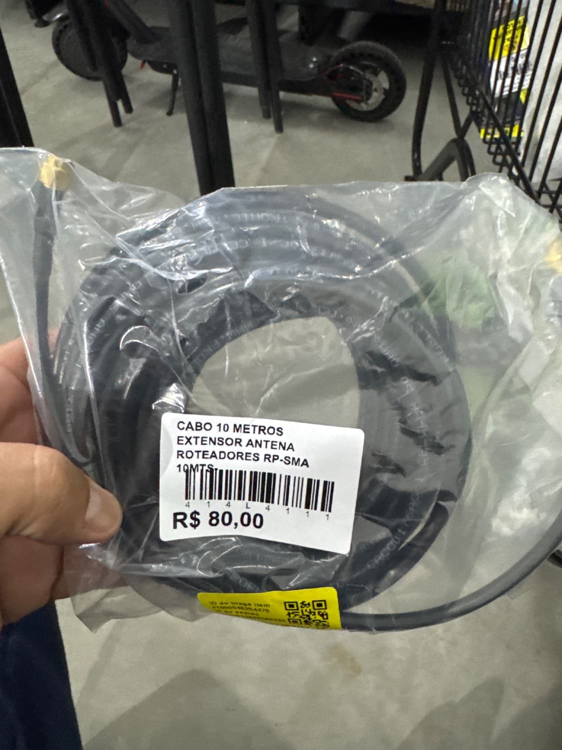 CABO 10 METROS EXTENSOR ANTENA ROTEADORES RP-SMA 10MTS- - 1