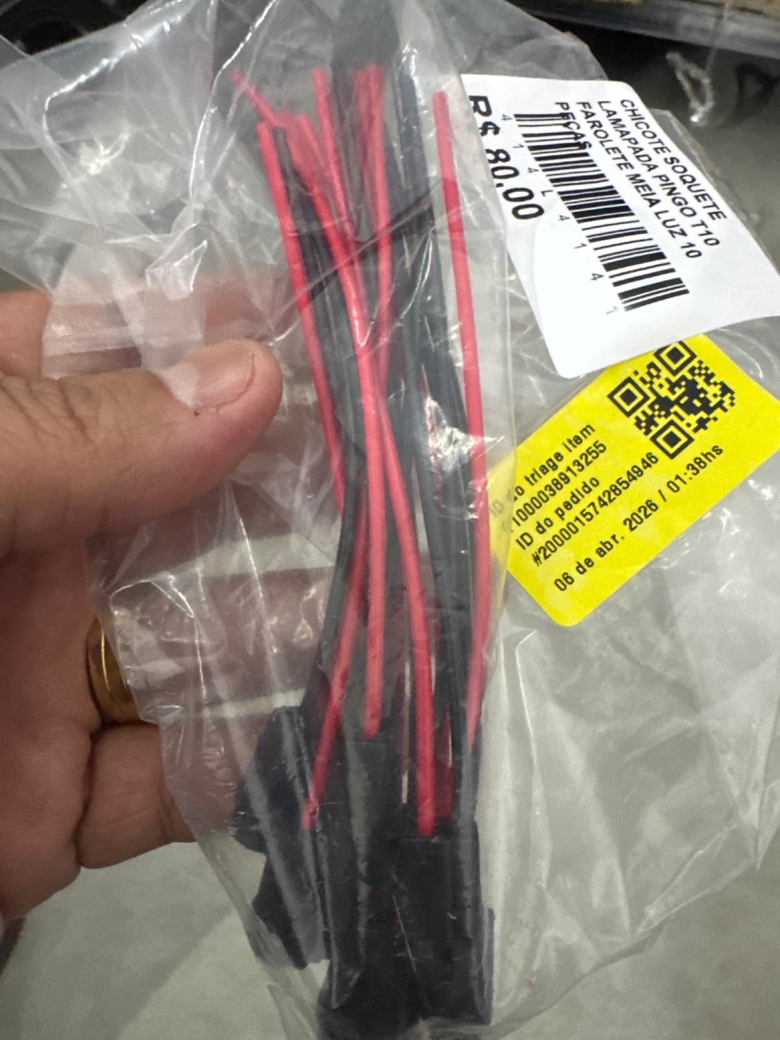 CHICOTE SOQUETE LAMAPADA PINGO T10 FAROLETE MEIA LUZ 10 PEÇAS - 1