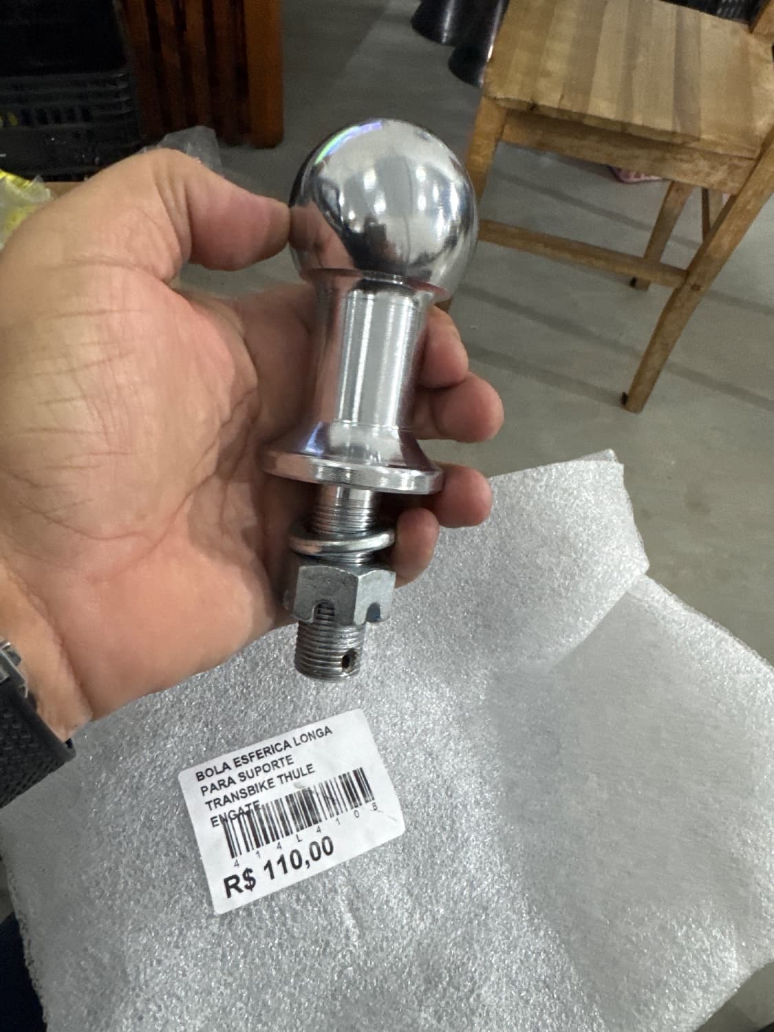 BOLA ESFERICA LONGA PARA SUPORTE TRANSBIKE THULE ENGATE - 1