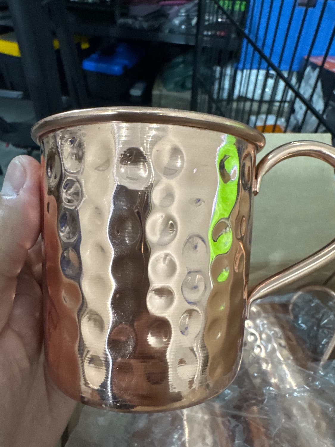 KIT COM 6 CANECA MOSCOW MULE COBRE MARTELADA 580ML ROSE GOLD - 2
